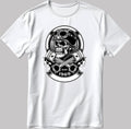 Skull Rider Logo Short Sleeve White-Black Men's / Women's T Shirt K1014