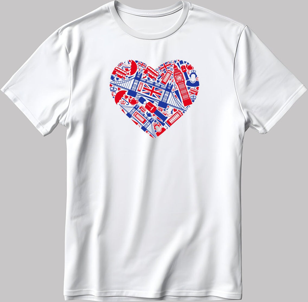 British Hearth Icon Short Sleeve White-Black Men's / Women's T Shirt K1021