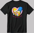 The Simpsons Valentine Days Short Sleeve White-Black Men's / Women's T Shirt C418