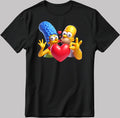 The Simpsons Valentine Days Short Sleeve White-Black Men's / Women's T Shirt C434