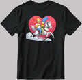 The Simpsons Valentine Days Short Sleeve White-Black Men's / Women's T Shirt C443