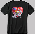 The Simpsons Valentine Days Short Sleeve White-Black Men's / Women's T Shirt C445
