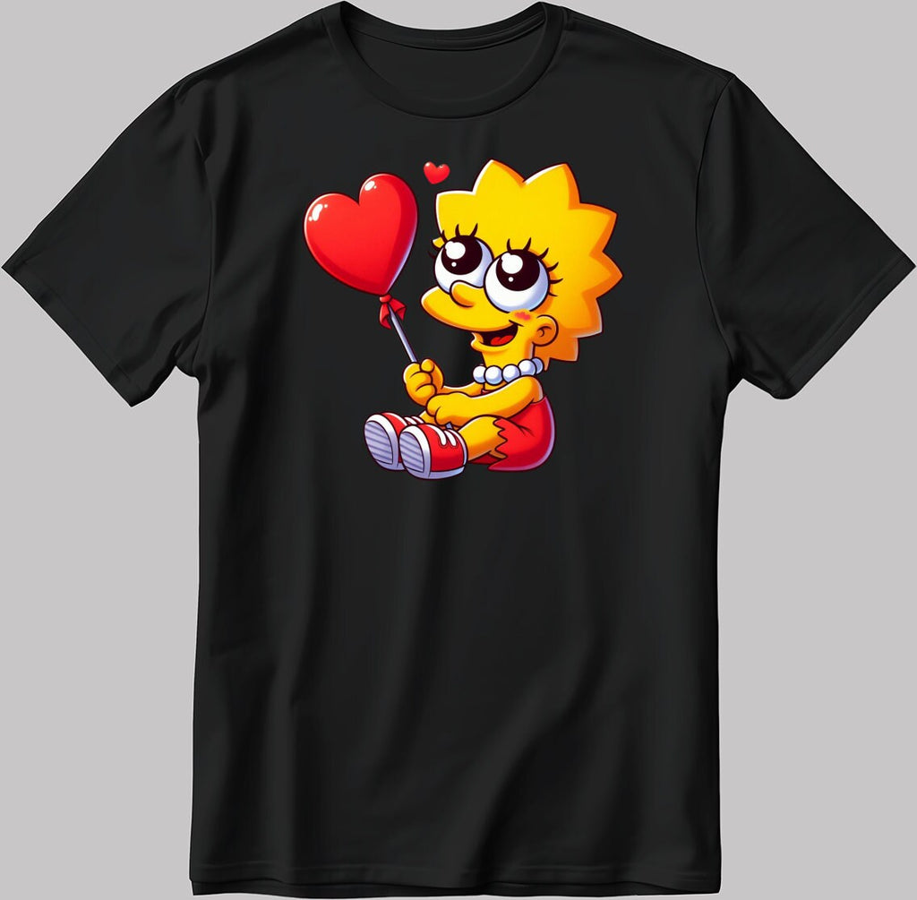 The Simpsons Valentine Days Short Sleeve White-Black Men's / Women's T Shirt C456