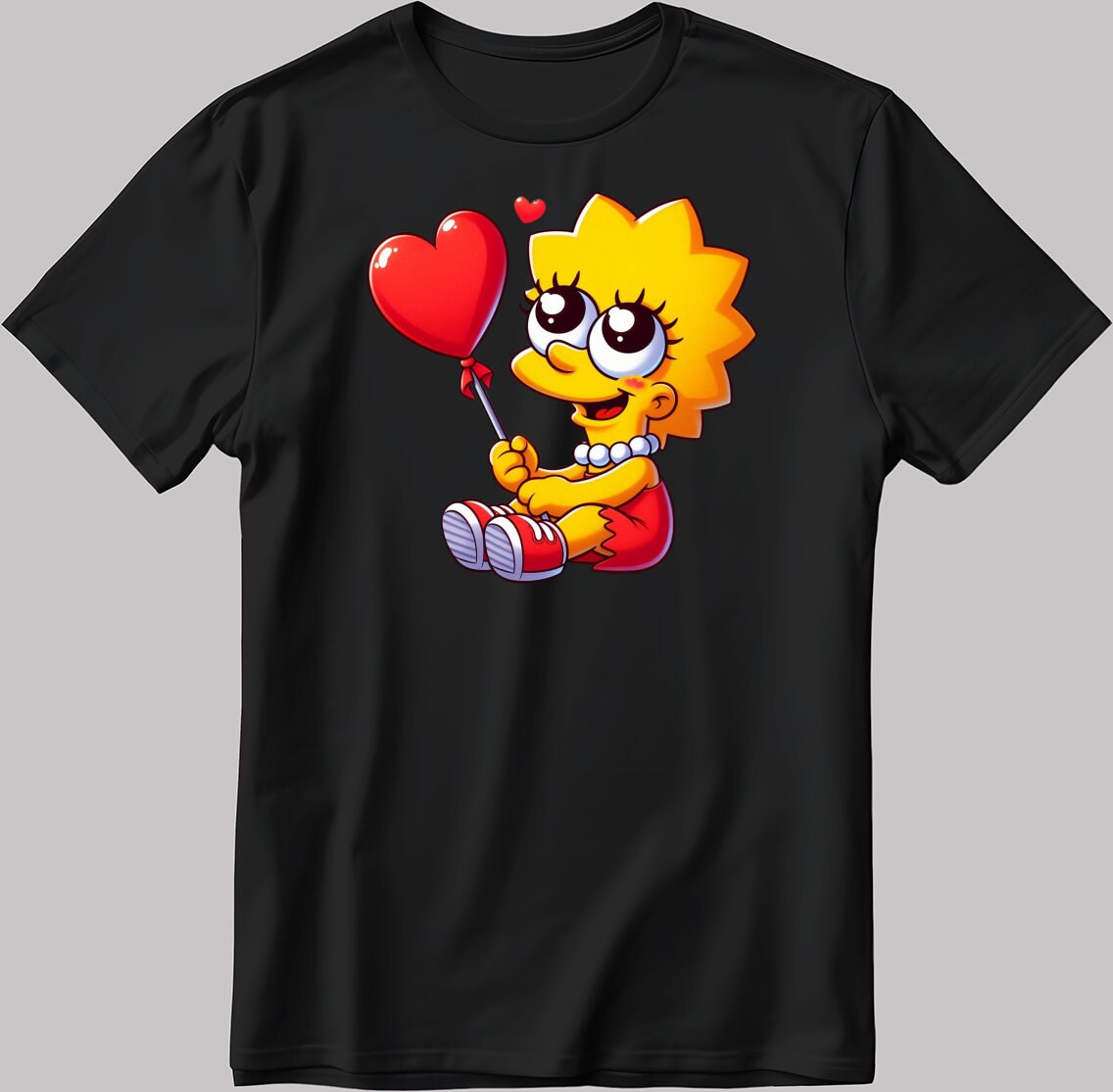 The Simpsons Valentine Days Short Sleeve White-Black Men's / Women's T Shirt C456