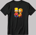 The Simpsons Valentine Days Short Sleeve White-Black Men's / Women's T Shirt C463
