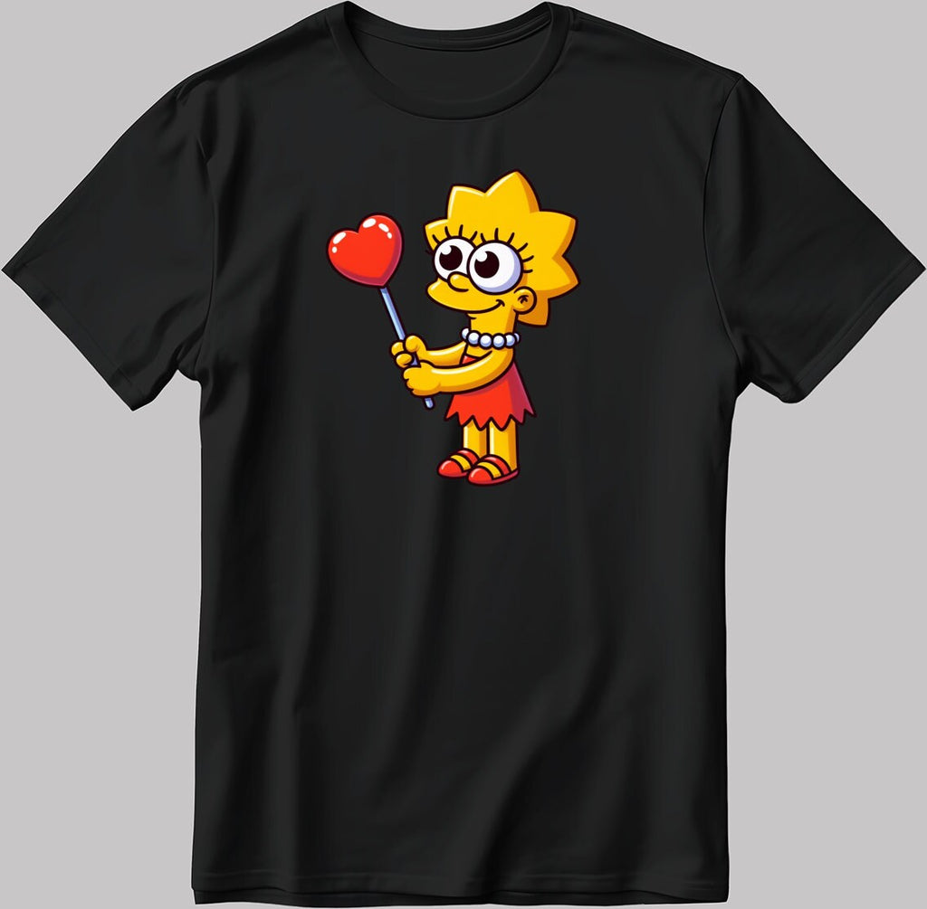 The Simpsons Valentine Days Short Sleeve White-Black Men's / Women's T Shirt C465
