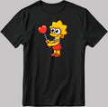 The Simpsons Valentine Days Short Sleeve White-Black Men's / Women's T Shirt C465
