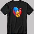 The Simpsons Valentine Days Short Sleeve White-Black Men's / Women's T Shirt C466
