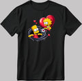 The Simpsons Valentine Days Short Sleeve White-Black Men's / Women's T Shirt C470