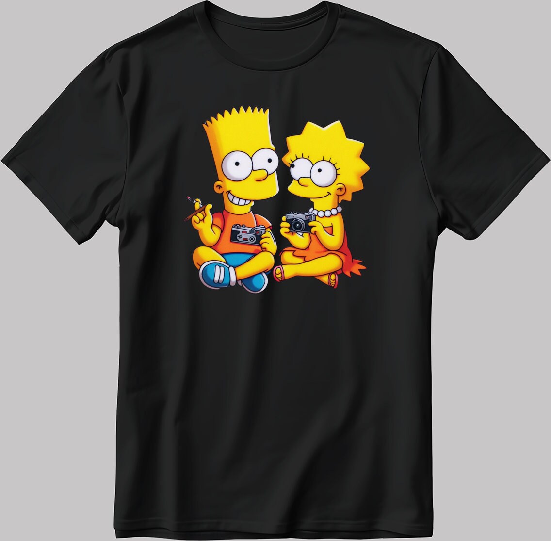 The Simpsons Valentine Days Short Sleeve White-Black Men's / Women's T Shirt C477