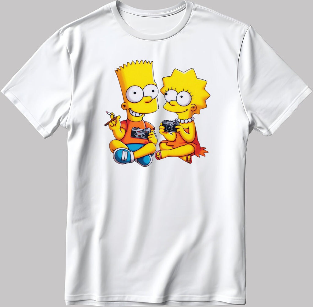 The Simpsons Valentine Days Short Sleeve White-Black Men's / Women's T Shirt C477