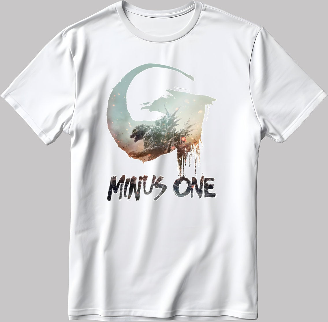 Minus One Figure Short Sleeve White-Black Men's / Women's T Shirt N129