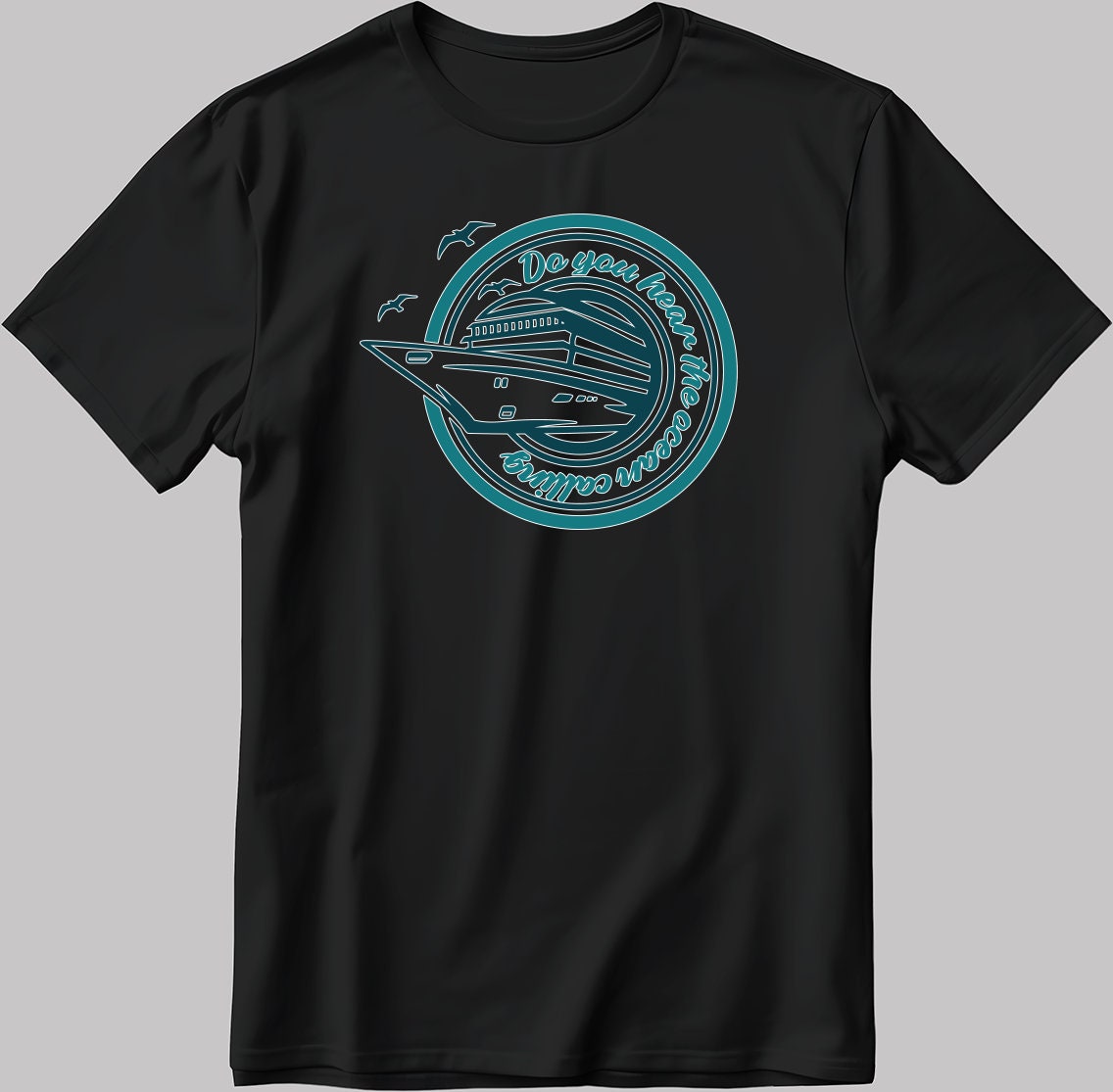 Do You Hear The Sailor Figure Short Sleeve White-Black Men's / Women's T Shirt C303