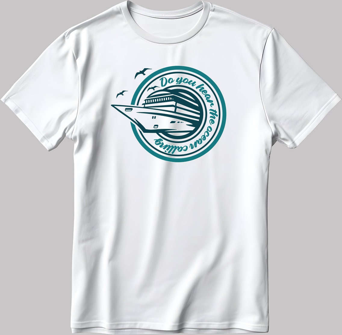Do You Hear The Sailor Figure Short Sleeve White-Black Men's / Women's T Shirt C303