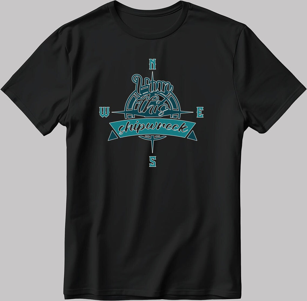 I run This Shipwreck Short Sleeve White-Black Men's / Women's T Shirt C310