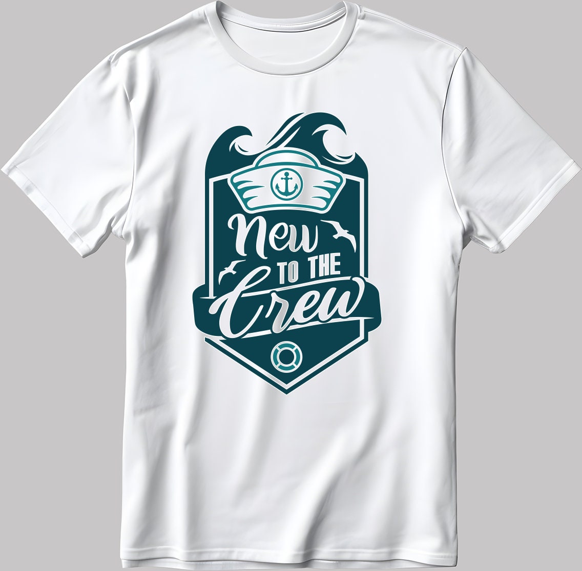 New To The Crew Short Sleeve White-Black Men's / Women's T Shirt C321