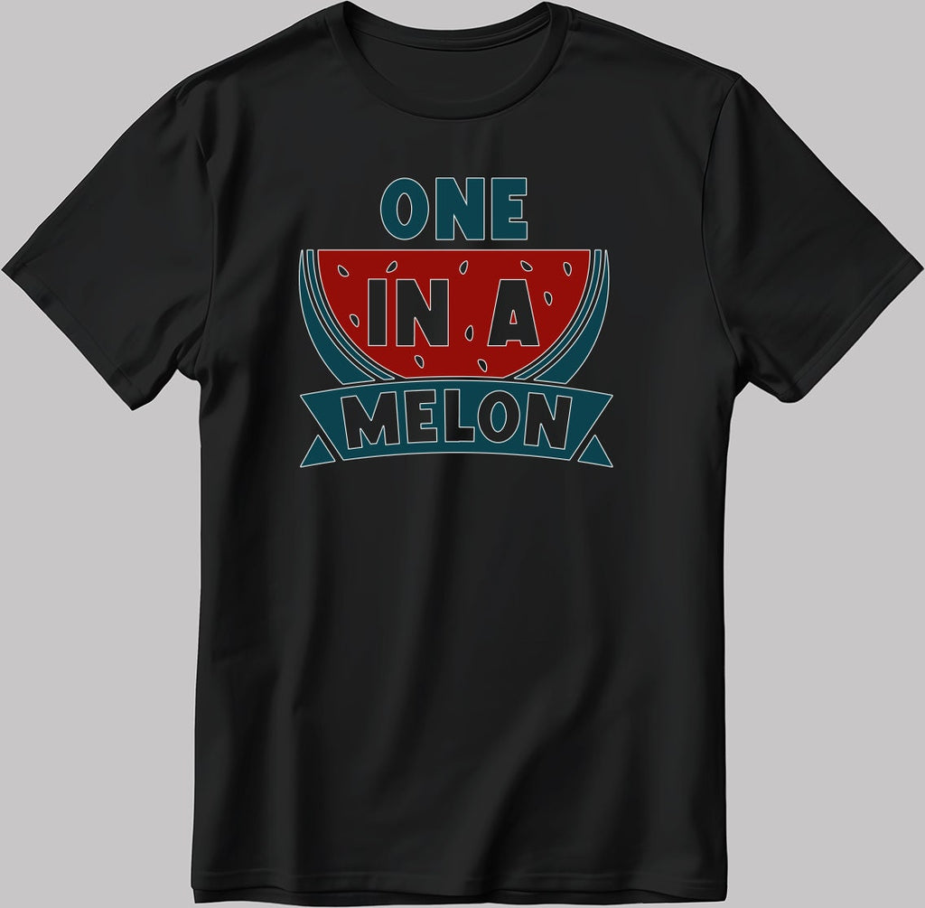 One In A Melon Short Sleeve White-Black Men's / Women's T Shirt C324