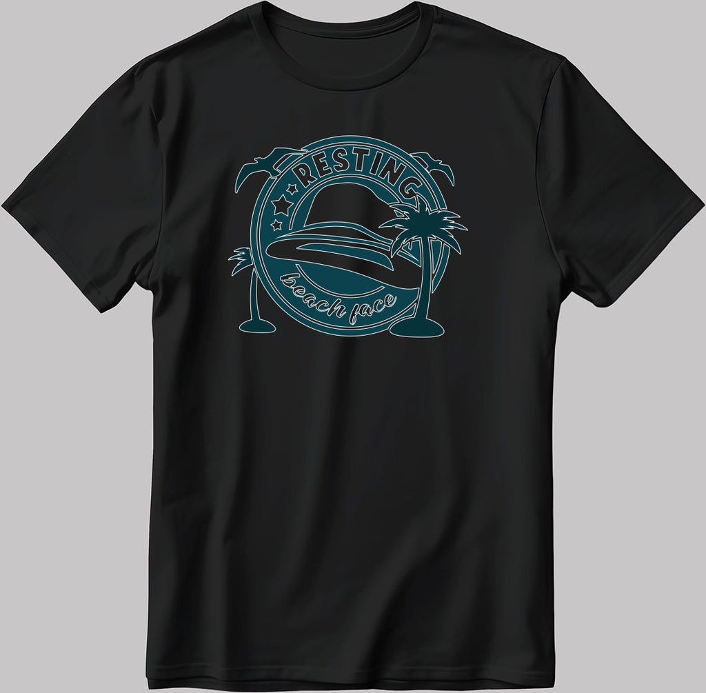 Resting Beach Pace Short Sleeve White-Black Men's / Women's T Shirt C326