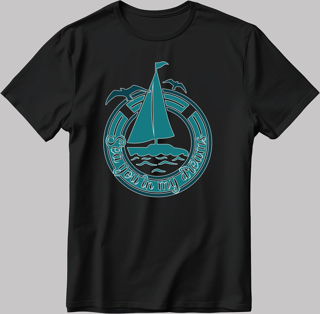 Sea You In My Dreams Short Sleeve White-Black Men's / Women's T Shirt C329