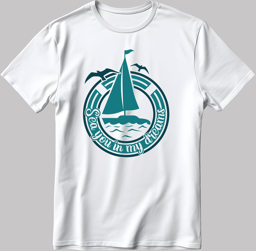 Sea You In My Dreams Short Sleeve White-Black Men's / Women's T Shirt C329