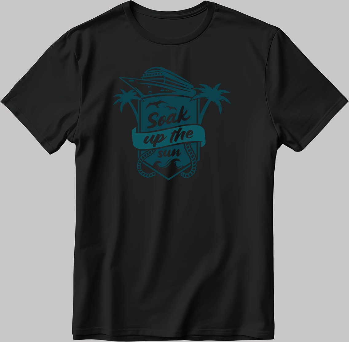 Soak Up The Sun Short Sleeve White-Black Men's / Women's T Shirt C330