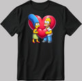 The Simpsons Valentine Days Short Sleeve White-Black Men's / Women's T Shirt C480