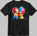 The Simpsons Valentine Days Short Sleeve White-Black Men's / Women's T Shirt C482