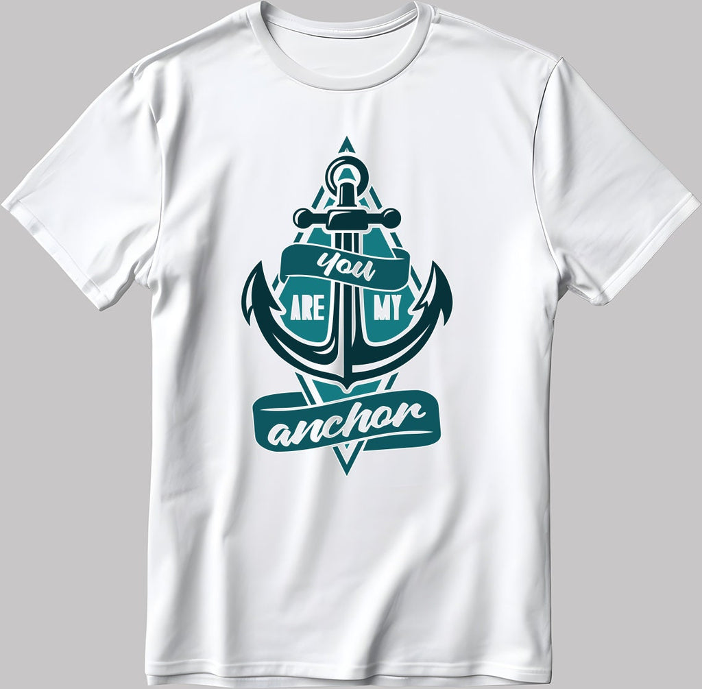 You Are My Ancher Short Sleeve White-Black Men's / Women's T Shirt C340