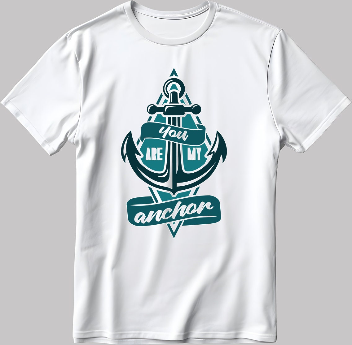 You Are My Ancher Short Sleeve White-Black Men's / Women's T Shirt C340