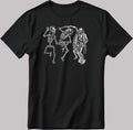Skeletons Dancing Short Sleeve White-Black Men's / Women's T Shirt E009