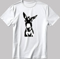 Funny Donkey Face Short Sleeve White-Black Men's / Women's T Shirt K176