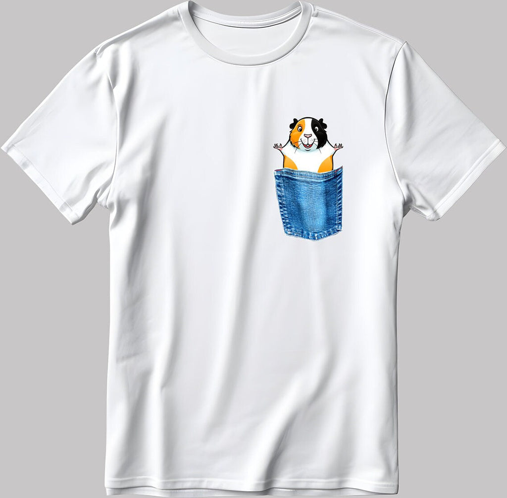 Cute Animal Figure Short Sleeve White-Black Men's / Women's T Shirt K221