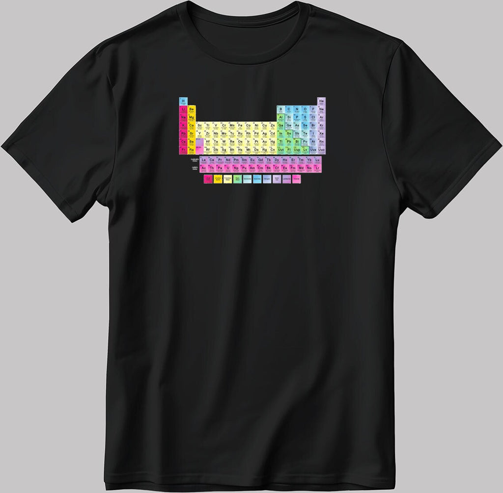 Atoms Periodic Table Short Sleeve White-Black Men's / Women's T Shirt K261
