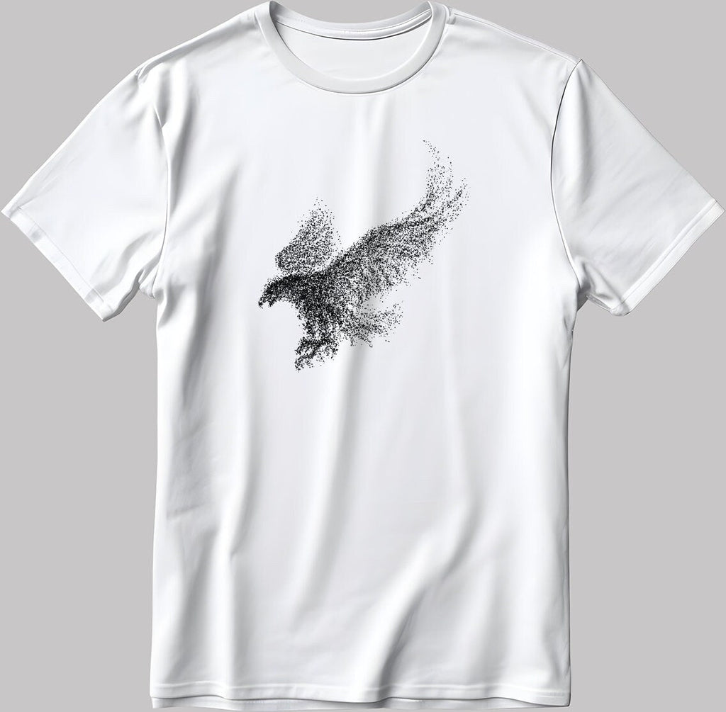 Cool Bird Short Sleeve White-Black Men's / Women's T Shirt K324