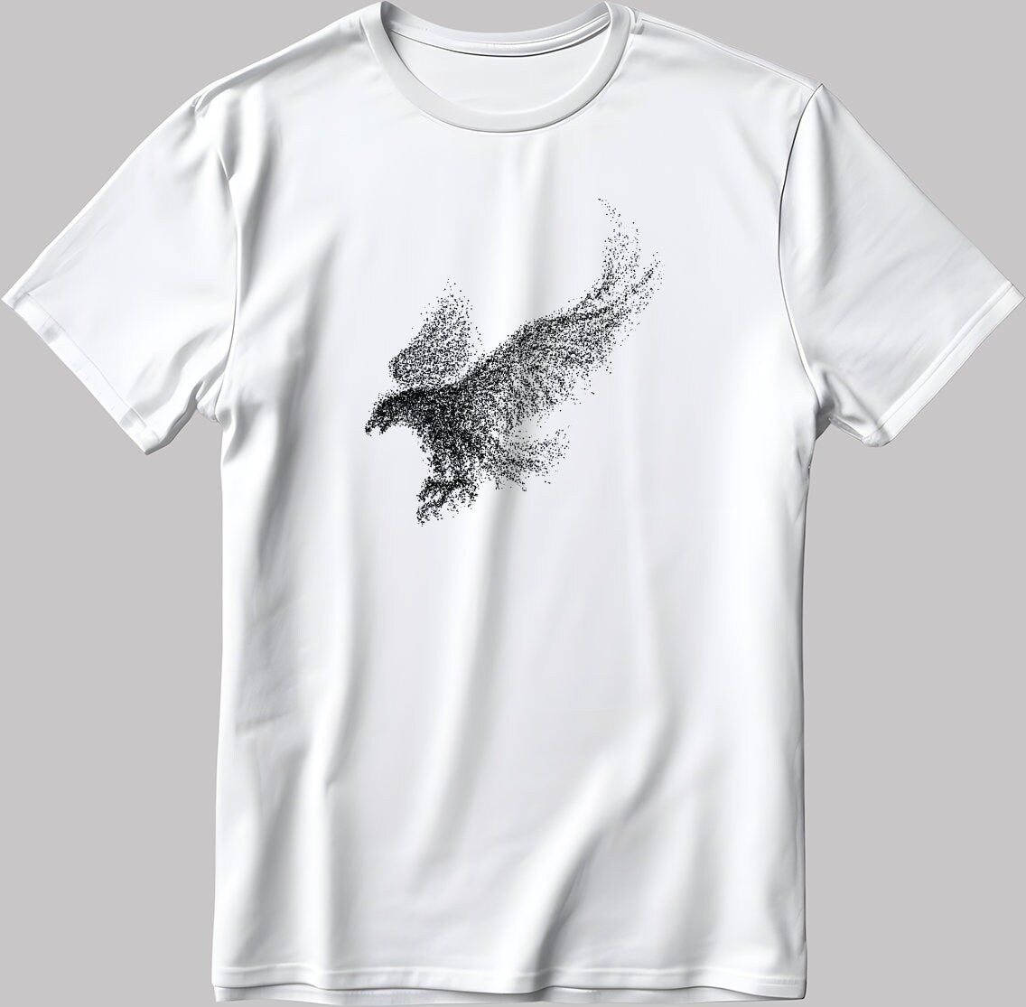 Cool Bird Short Sleeve White-Black Men's / Women's T Shirt K324