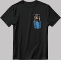 Funny Cute Bear Short Sleeve White-Black Men's / Women's T Shirt K700