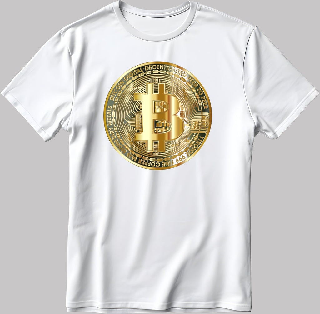 Bitcoin Short Sleeve White-Black Men's / Women's T Shirt K758