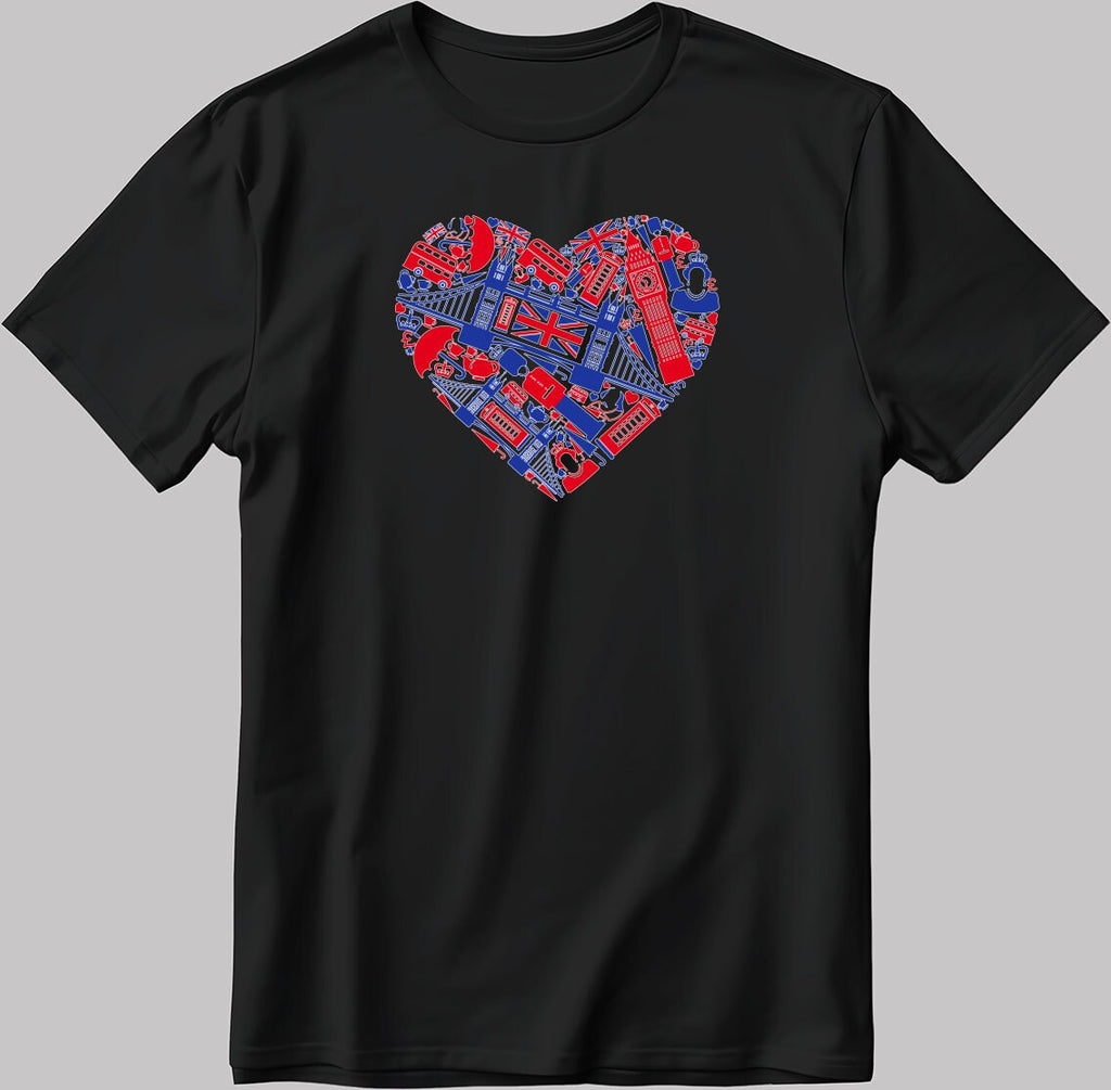 British Hearth Icon Short Sleeve White-Black Men's / Women's T Shirt K1021