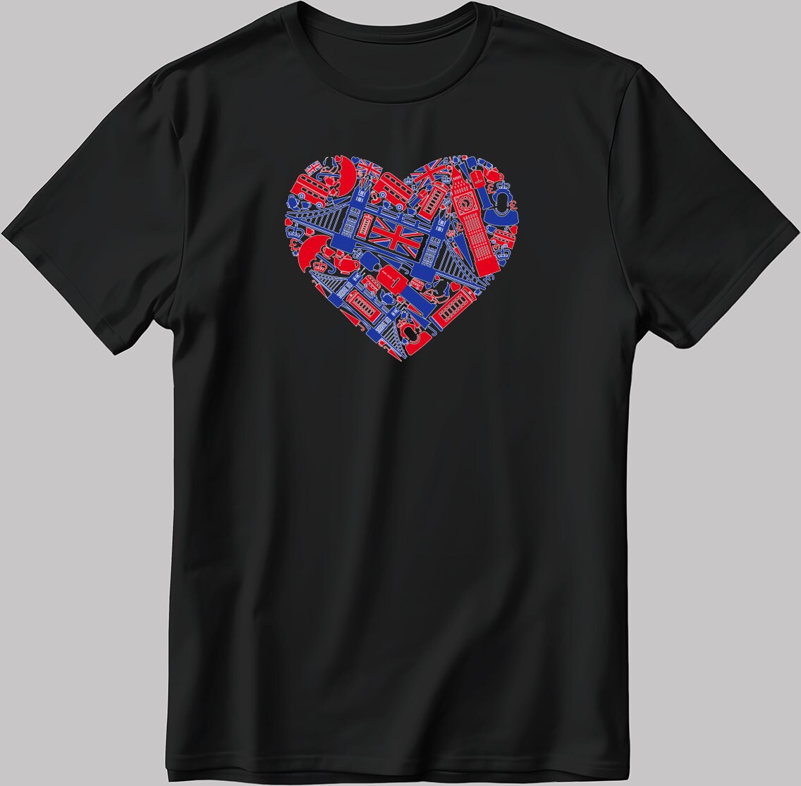 British Hearth Icon Short Sleeve White-Black Men's / Women's T Shirt K1021
