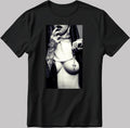 Sexy Hot Girl Short Sleeve White-Black Men's / Women's T Shirt U013