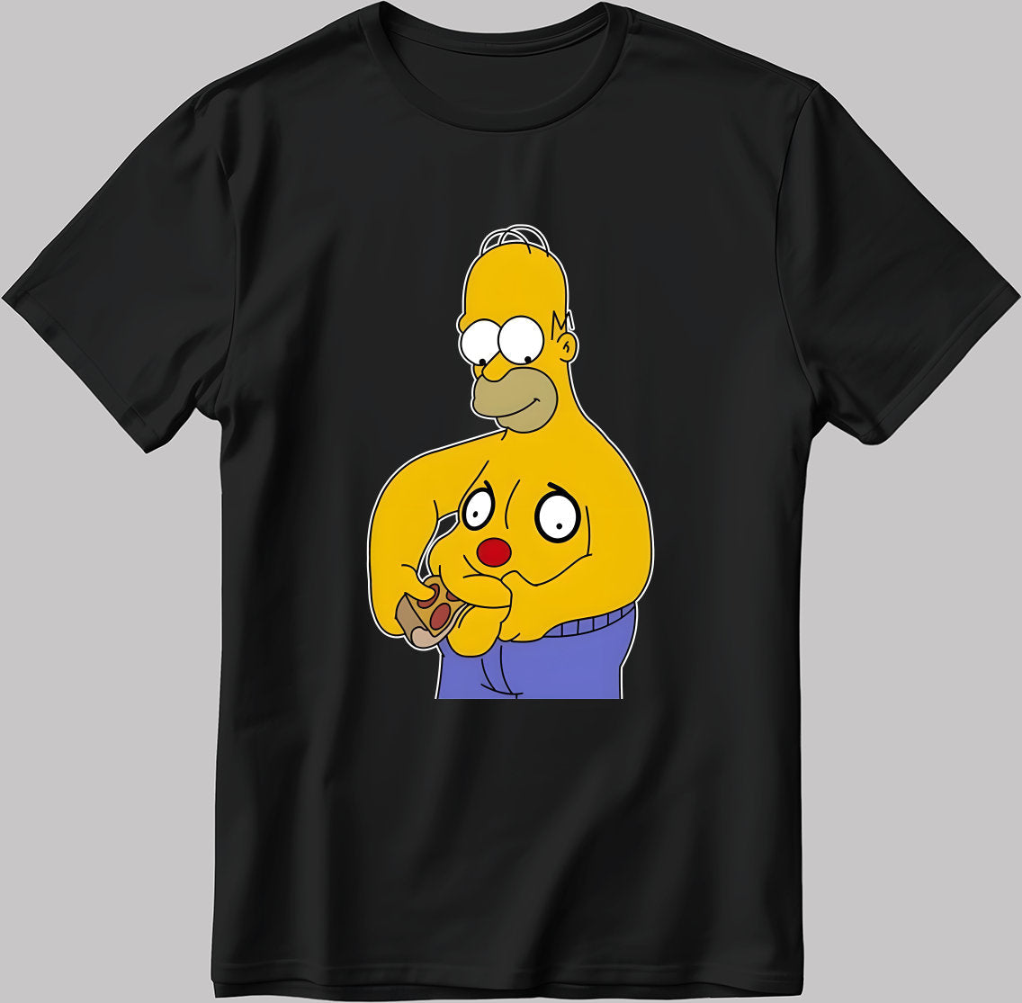 Homer Simpson Parody Funny Short Sleeve White-Black Men's / Women's T Shirt N193