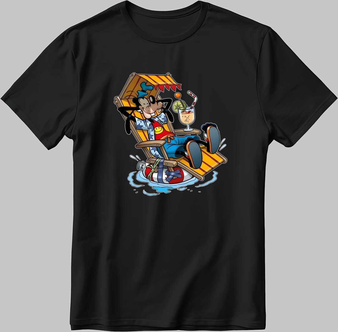 Goofy Holiday Short Sleeve White-Black Men's / Women's T Shirt N218