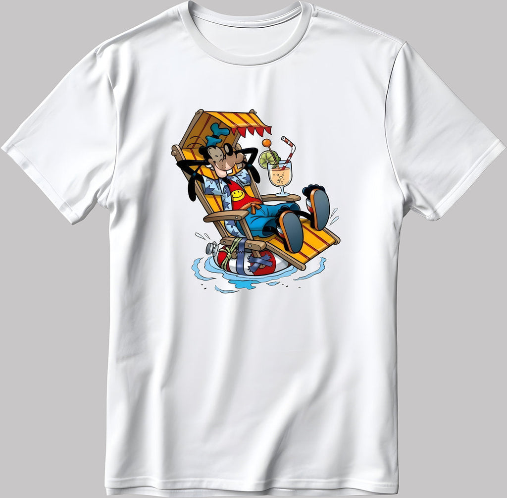Goofy Holiday Short Sleeve White-Black Men's / Women's T Shirt N218
