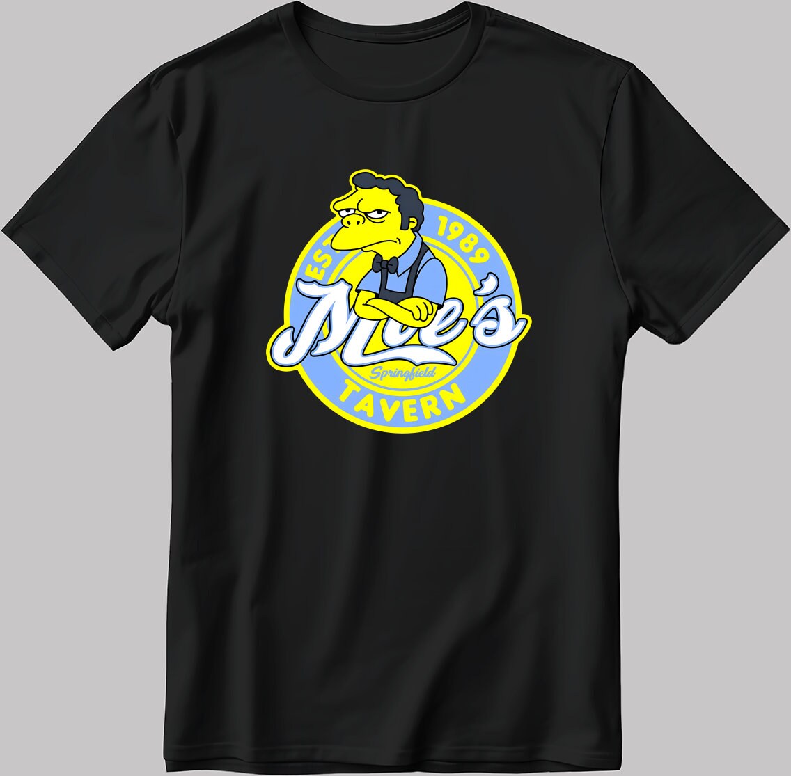The Simpsons Parody Tavern Short Sleeve White-Black Men's / Women's T Shirt N220