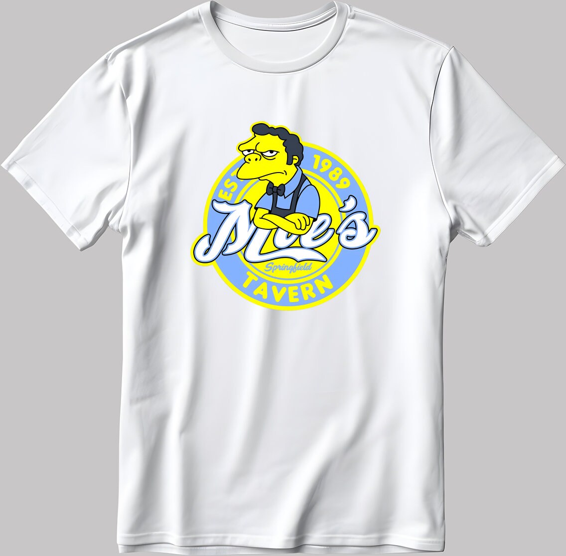 The Simpsons Parody Tavern Short Sleeve White-Black Men's / Women's T Shirt N220
