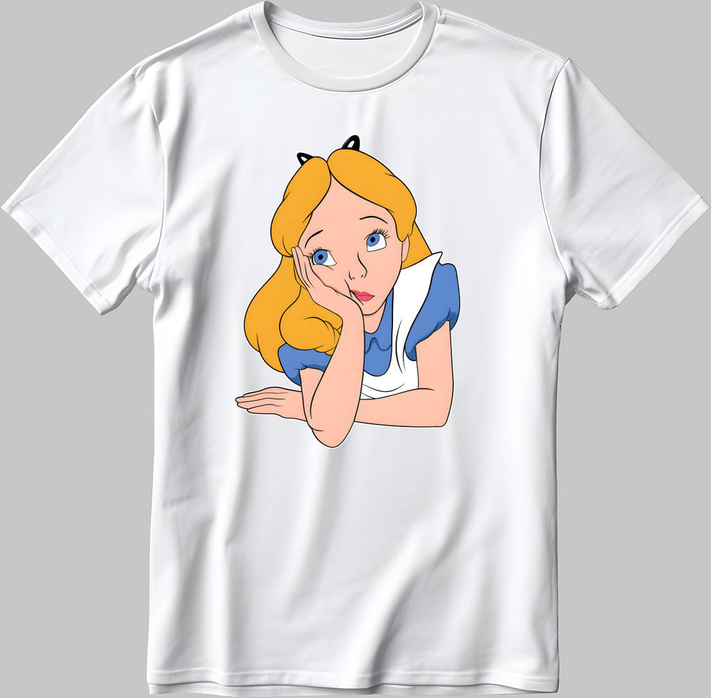 Beauty Blonde Princess Short Sleeve White-Black Men's / Women's T Shirt N173