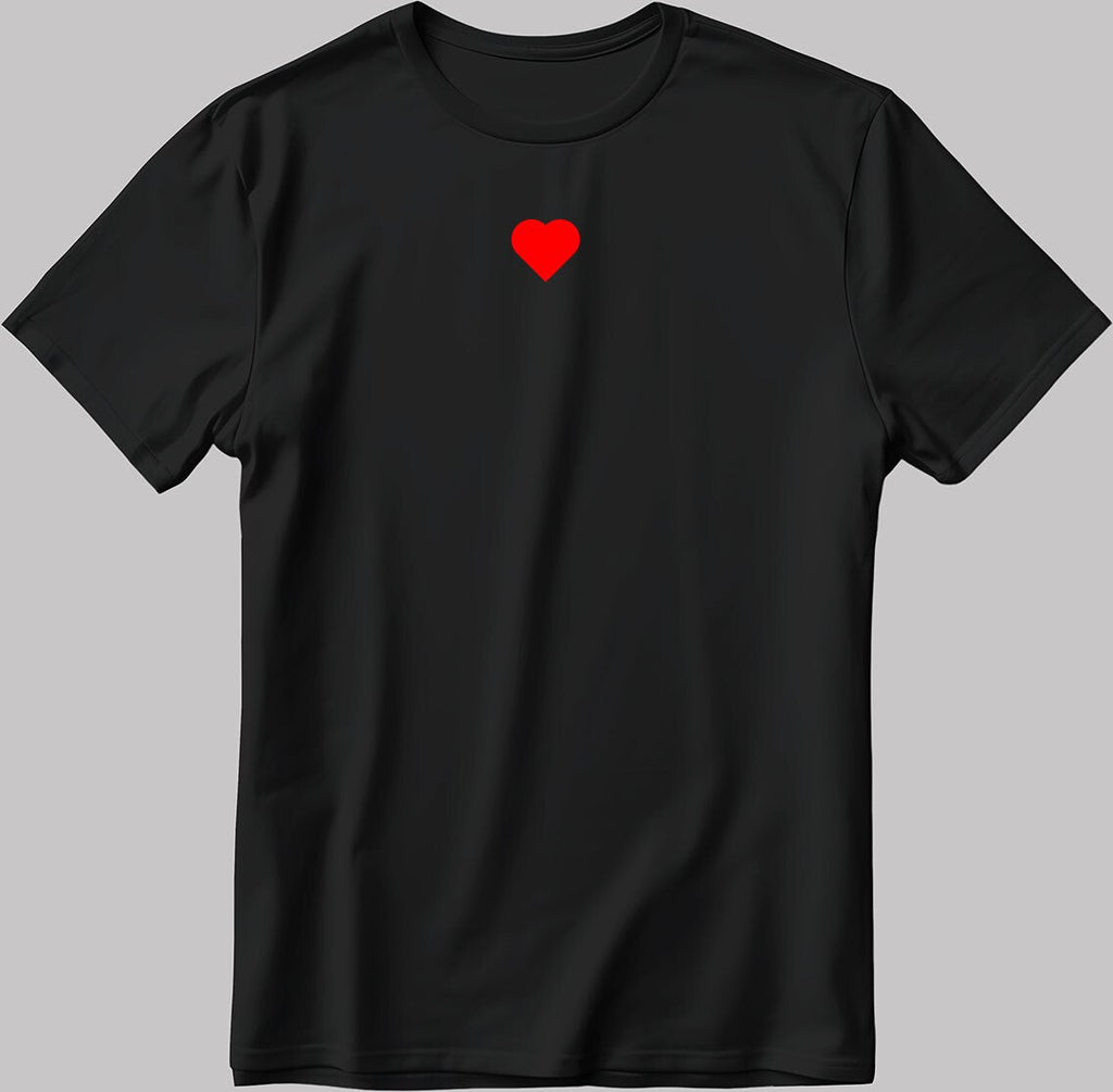 Little mini cute heart Short Sleeve White-Black Men's / Women's T Shirt N525