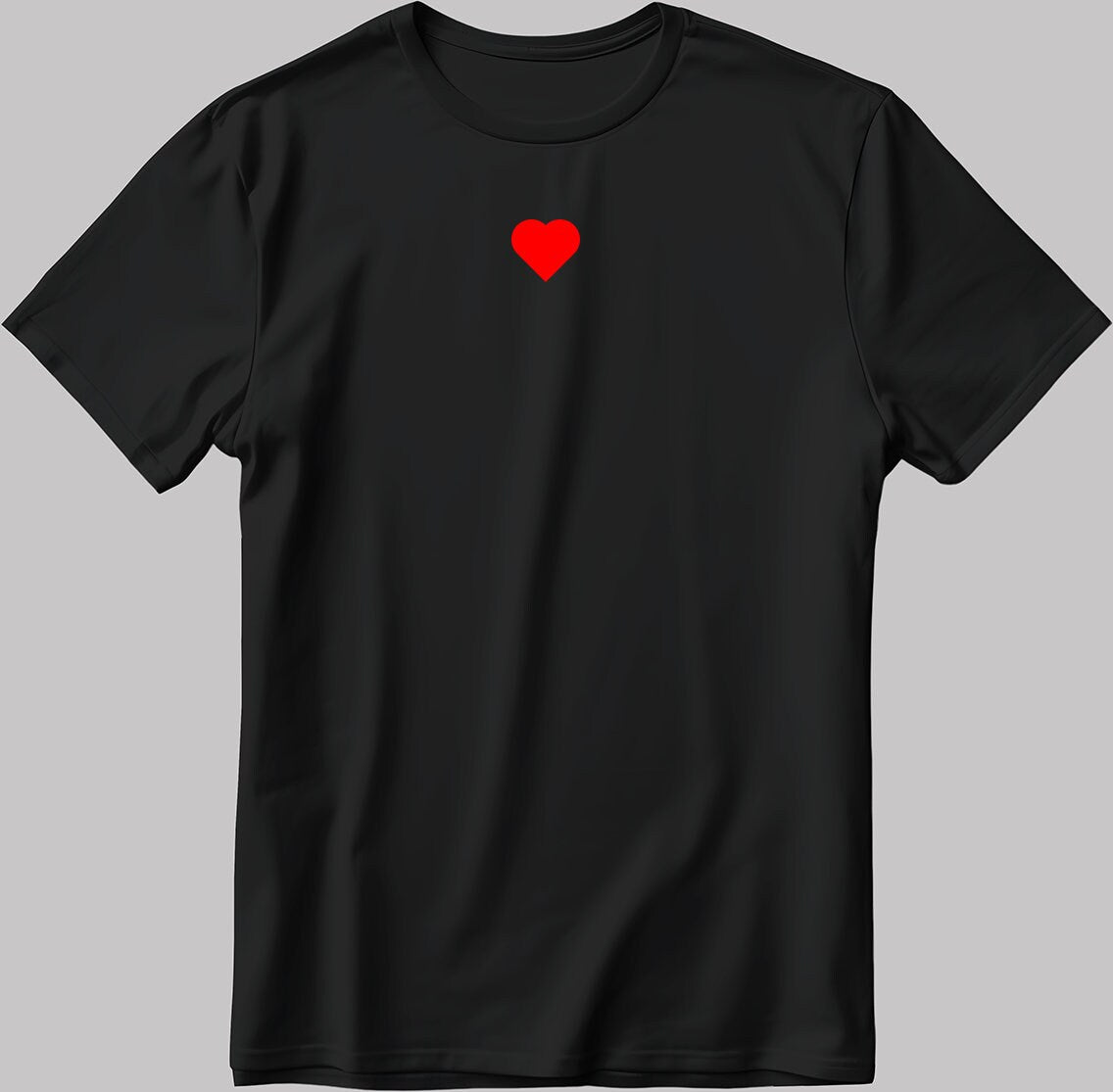 Little mini cute heart Short Sleeve White-Black Men's / Women's T Shirt N525
