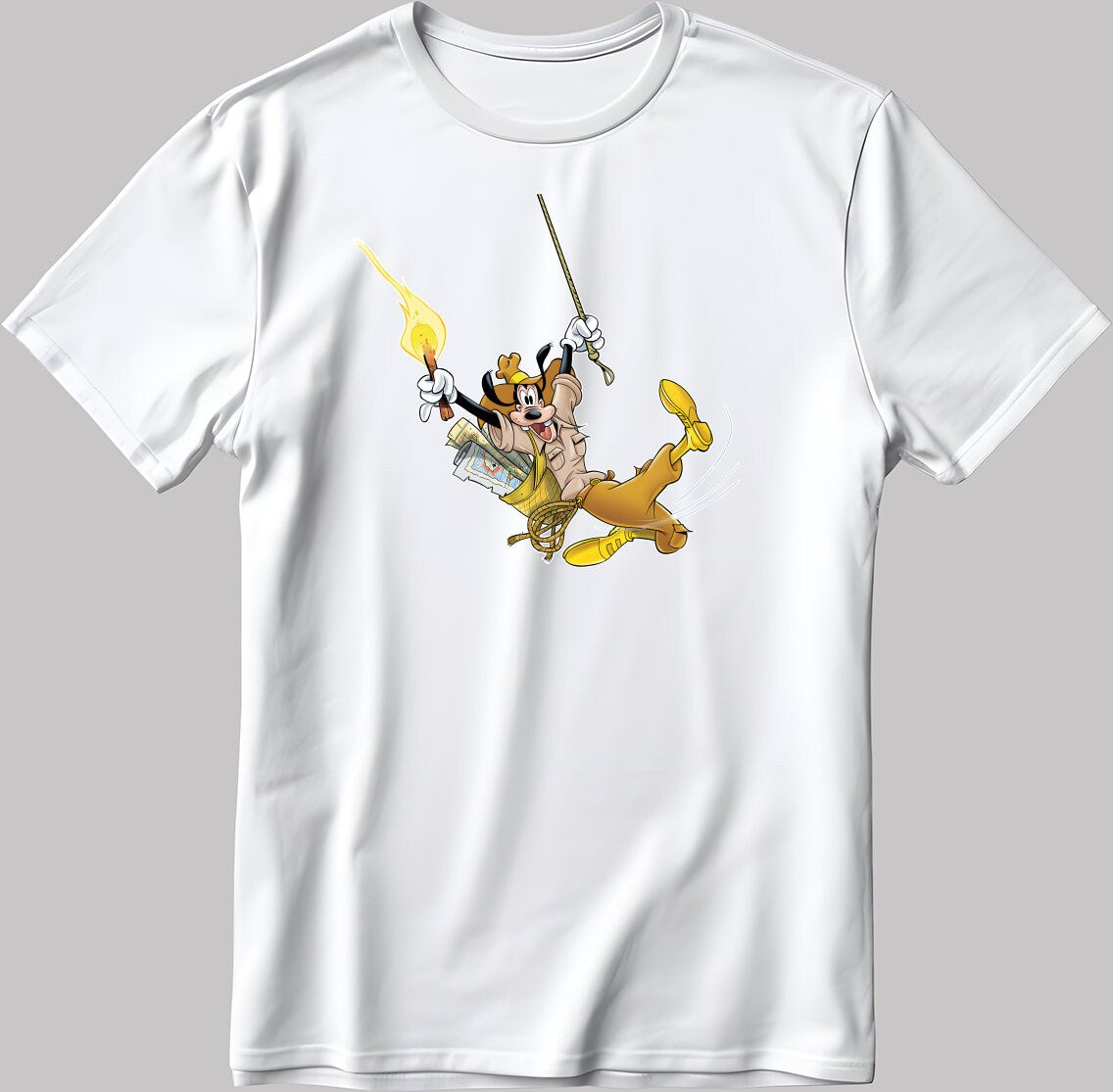 Goofy Cosplay Short Sleeve White-Black Men's / Women's T Shirt N547
