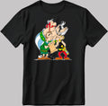 Asterix And Obelix Figure Short Sleeve White-Black Men's / Women's T Shirt N551